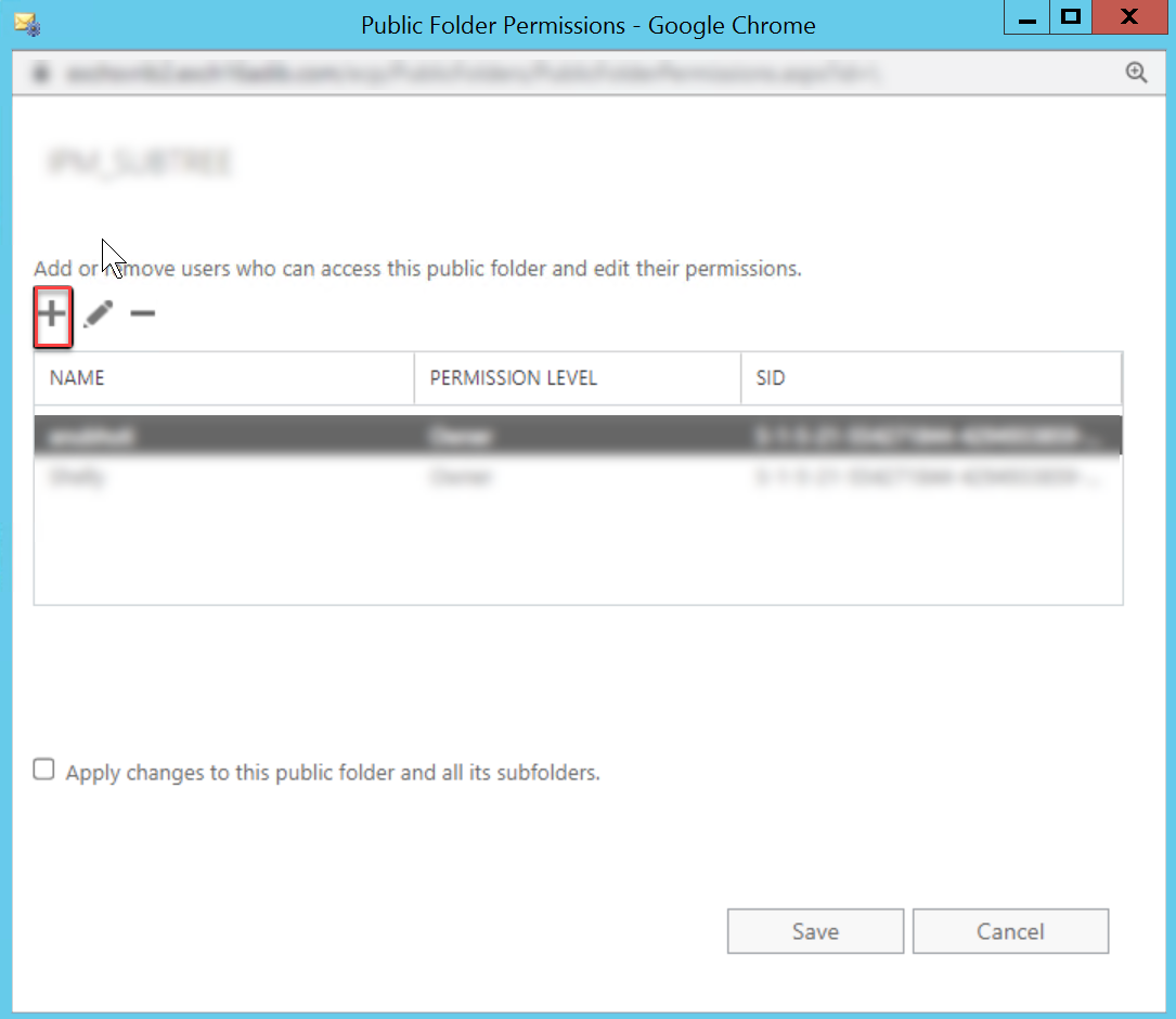 In the new window, click on the add button